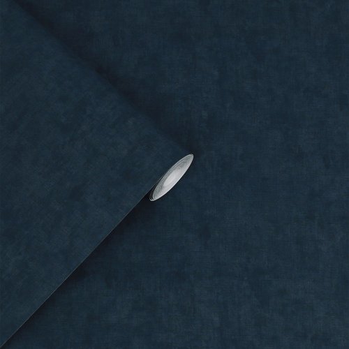 Laura Ashley Plain Midnight Seaspray Wallpaper Roll