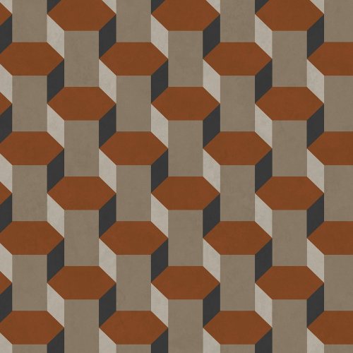 Sublime Vintage Geometrics Brown Wallpaper