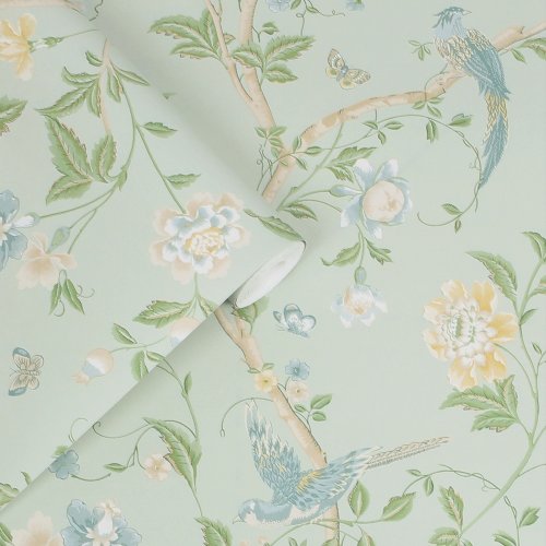 Laura Ashley Summer Palace Eau de Nil Wallpaper Roll