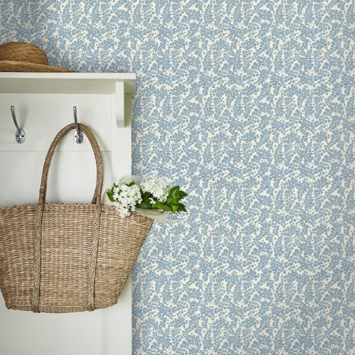 Laura Ashley Cariad Spray Newport Blue Wallpaper Room