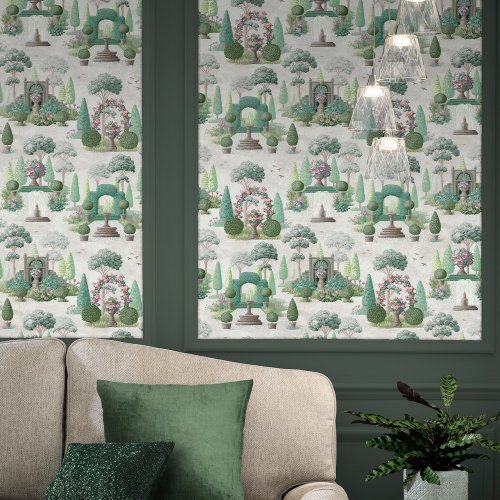 Laura Ashley Naunton Folly Fern Green Wallpaper Room