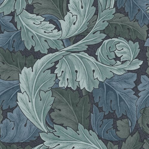 Morris at Home Acanthus Blue Wallpaper