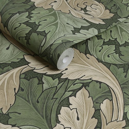 Morris at Home Acanthus Green Wallpaper Roll