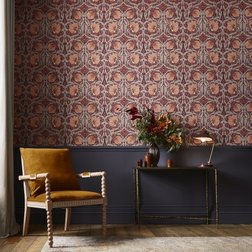 Morris at Home Acanthus Neutral Wallpaper Room