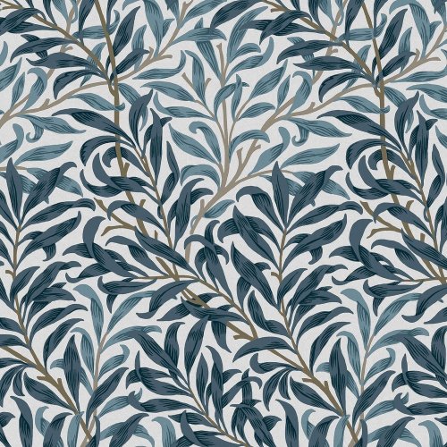 Morris at Home Willow Bough White & Blue Wallpaper