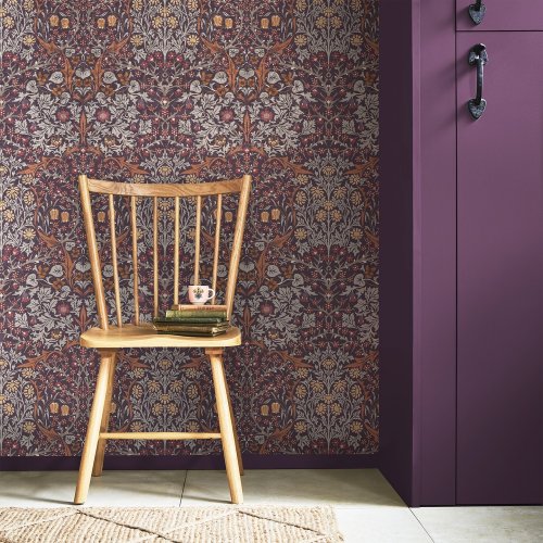 Morris at Home Blackthorn Plum Wallpaper Room