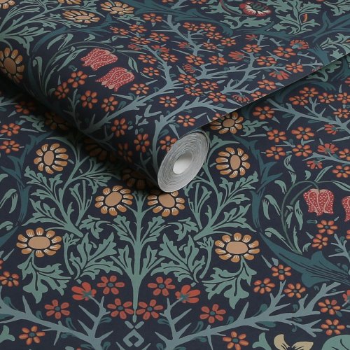 Morris at Home Blackthorn Navy Wallpaper Roll