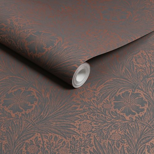 Morris at Home Marigold Fibrous Charcoal Wallpaper Roll