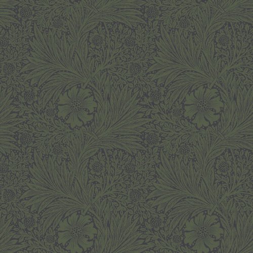 Morris at Home Marigold Fibrous Green Wallpaper