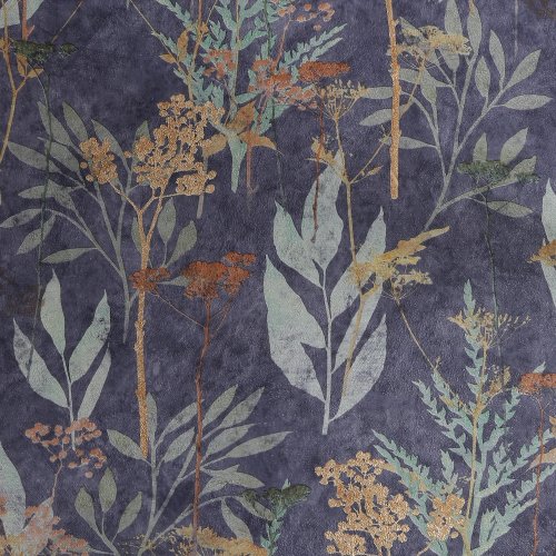 Flat image of Superfresco Easy Solstice Navy Copper wallpaper