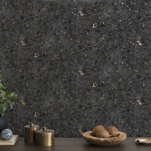 Superfresco Easy Gilded Plaster Black & Gold Wallpaper Room