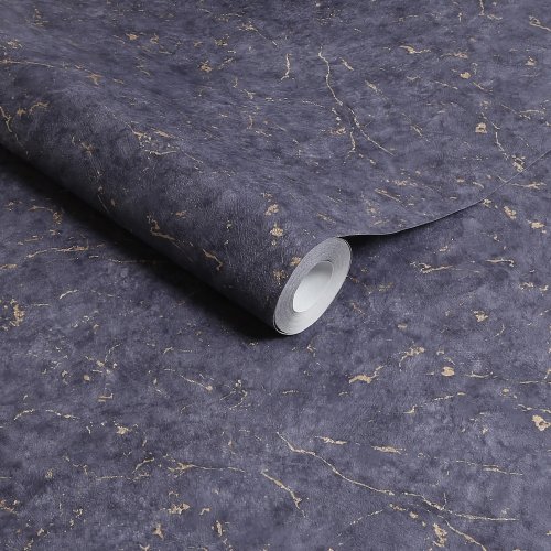 Superfresco Easy Gilded Plaster Navy Copper Wallpaper Roll