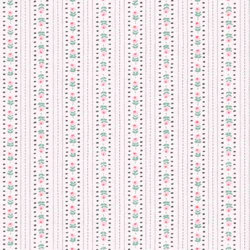 Flat image of Cath Kidston Rose Ticking Stripe Pink wallpaper