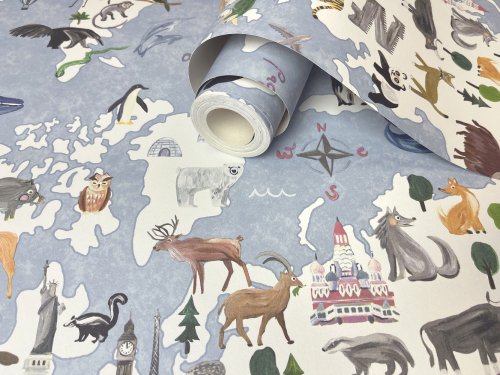 Holden Decor Animal Maps Blue Wallpaper Wallpaper 13250