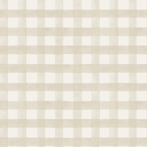 Holden Decor Watercolour Gingham Beige Wallpaper 13290