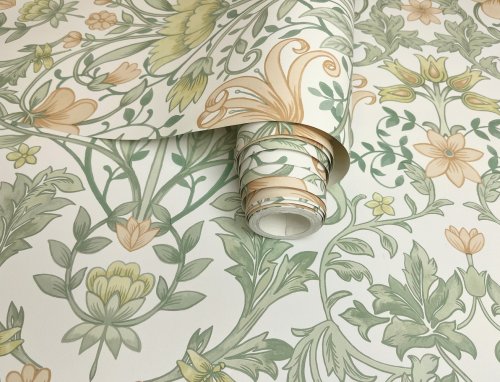 Holden Decor Vintage Floral Cream & Ochre Wallpaper Roll