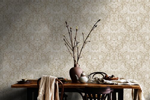 Holden Decor Harlen Beige Wallpaper Room