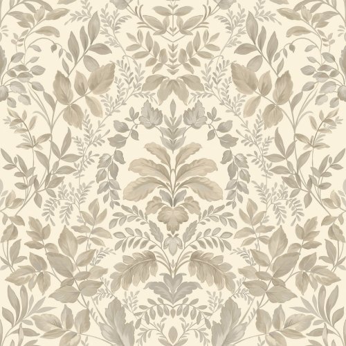 Holden Decor Leaf Damask Beige Wallpaper
