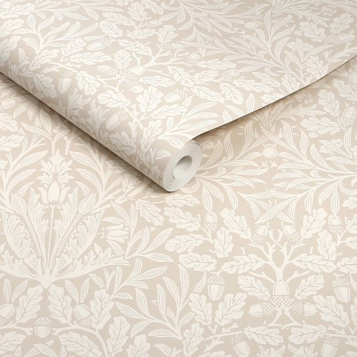 Roll shot of Acorn Hessian wallpaper pattern