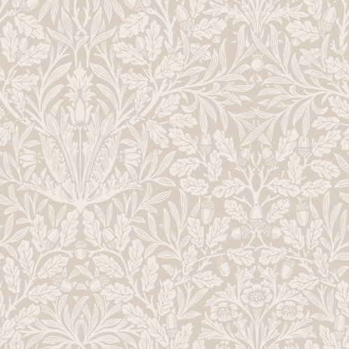 Flat image of Acorn Hessian wallpaper by William Morris at Home