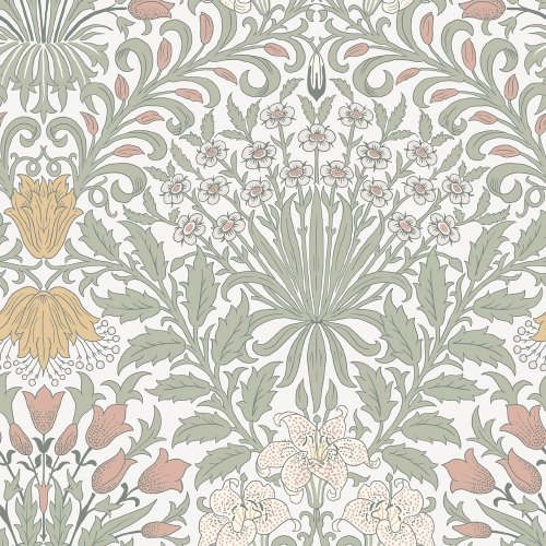 Flat image of Garden Soft Sage wallpaper by William Morris at Home