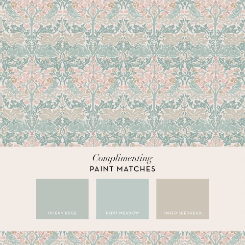 Matching paints paired with Brother Rabbit Lullaby Blues wallpaper