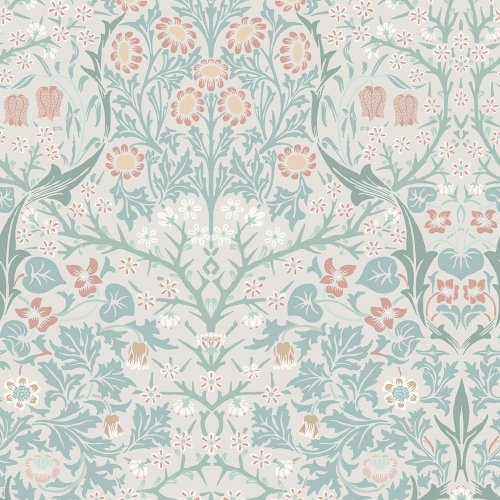 Flat image of Blackthorn Meadow wallpaper by William Morris at Home