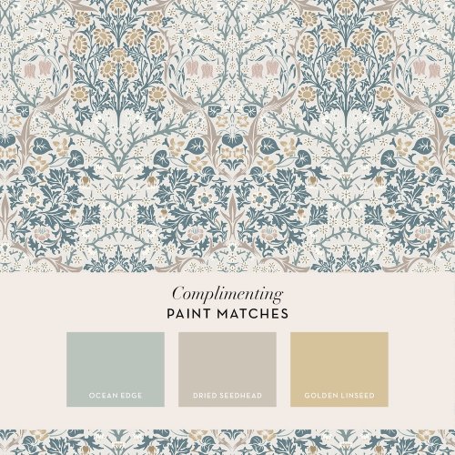 Matching paints paired with Blackthorn Daydream wallpaper