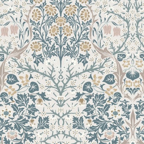 Flat image of Blackthorn Daydream wallpaper by William Morris at Home