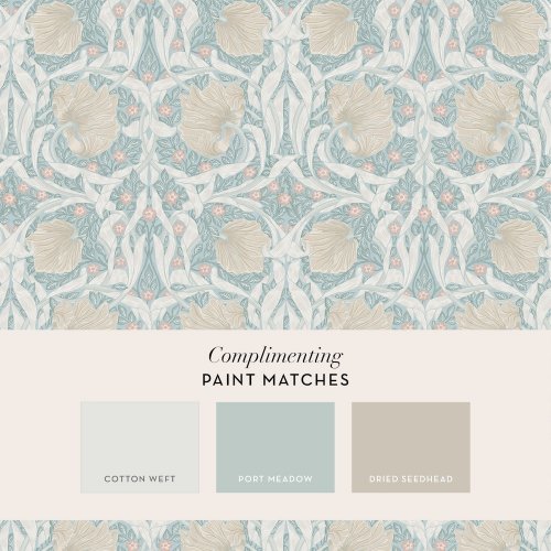 Matching paints paired with Pimpernel Ocean wallpaper