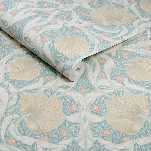 Roll shot of Pimpernel Ocean wallpaper design