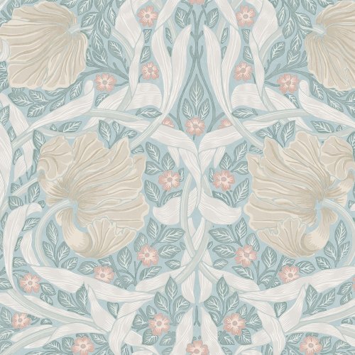 Flat image of Pimpernel Ocean wallpaper by William Morris at Home