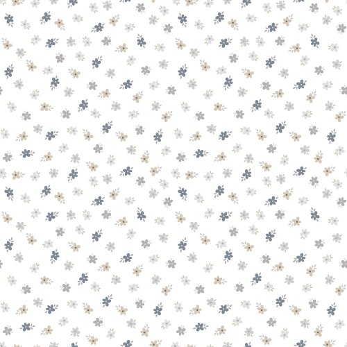 Galerie Five Leaf Flower Silver/Grey Wallpaper