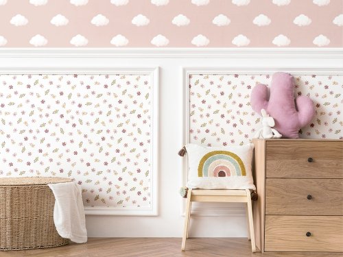 Galerie Five Leaf Flower Pink Wallpaper Room