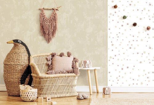 Galerie Mottled Beige Wallpaper Room