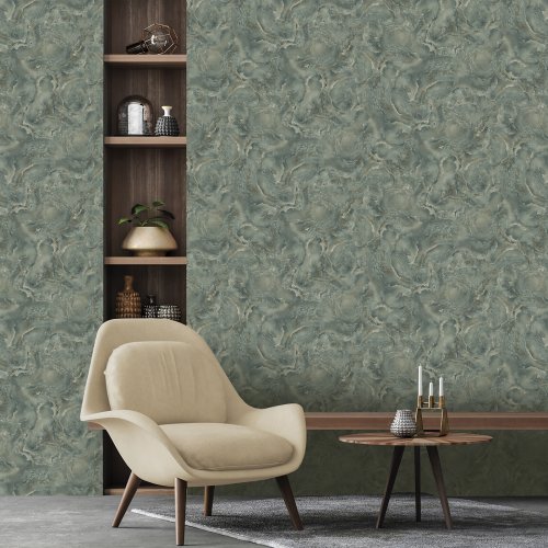 Belgravia Decor Palazzo Teal Wallpaper Room