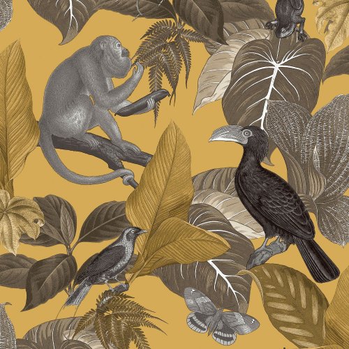 Galerie Tropical Life Yellow Wallpaper 18502