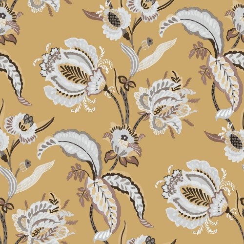 Galerie Abstract Floral Yellow Wallpaper 18552