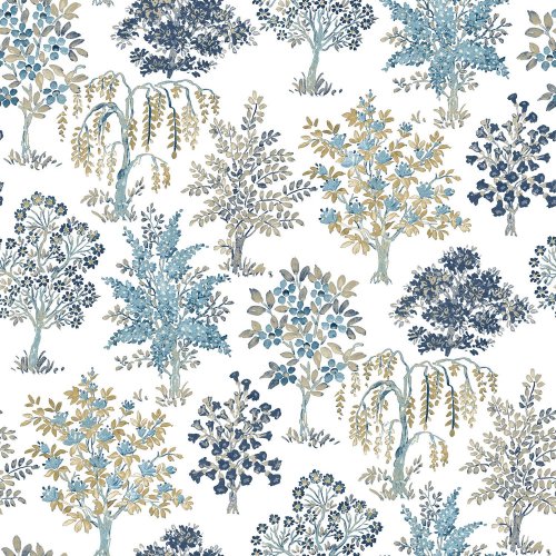 Galerie Alberi Trees Blue Wallpaper 18556