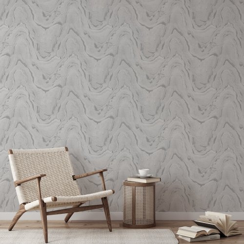 Muriva Woodgrain Silver Wallpaper 199502