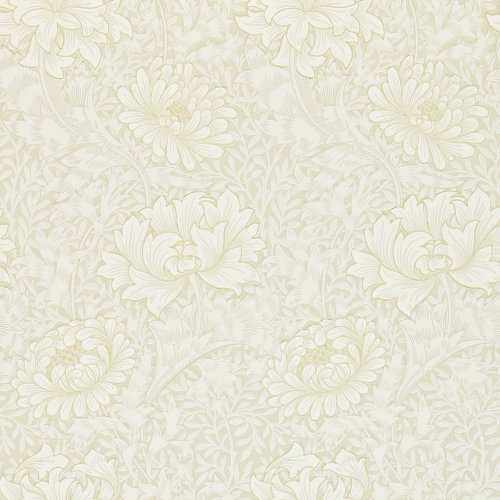 Morris & Co Chrysanthemum Chalk Wallpaper 212546