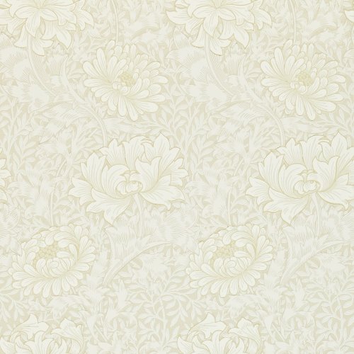 Morris & Co Chrysanthemum Chalk Wallpaper 212546