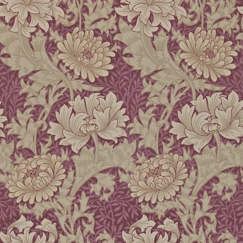 Morris & Co Chrysanthemum Wine Wallpaper 212548