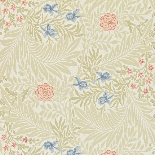 Morris & Co Larkspur Manilla and Old Rose Wallpaper 212557