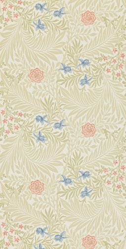 Morris & Co Larkspur Manilla and Old Rose Wallpaper 212557