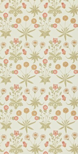 Morris & Co Daisy Pale Green and Rose Wallpaper 212559