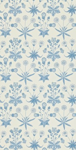 Morris & Co Daisy Blue and Ivory Wallpaper 212561