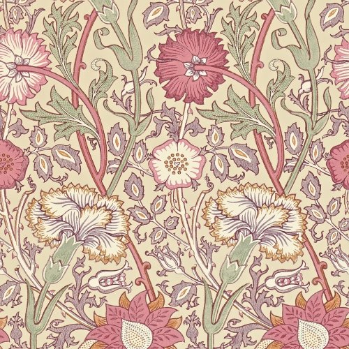 Morris & Co Pink & Rose Manilla and Wine Wallpaper 212566