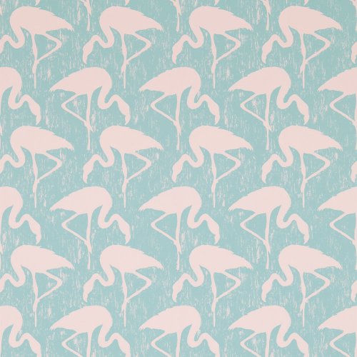 Sanderson Flamingos Turquoise Pink Wallpaper 214569