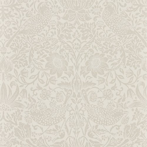 Morris & Co Pure Strawberry Thief Ecru & Cream Wallpaper